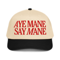 AYE MANE SAY MANE Mid-Profile Baseball Cap - Red/Black