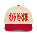 AYE MANE SAY MANE Mid-Profile Baseball Cap - Red/Red