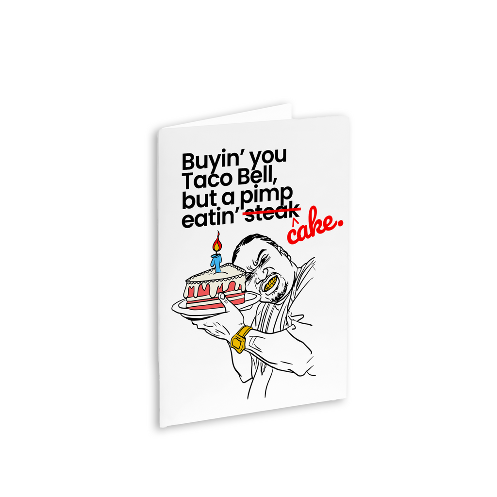 GORILLA PIMP Birthday Card