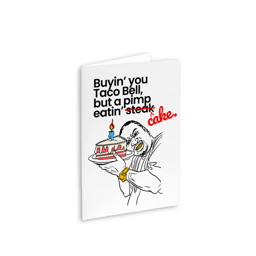 GORILLA PIMP Birthday Card